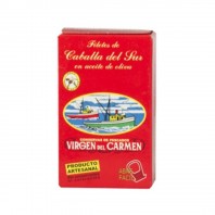 Lata de 125ml  de Filete de Caballa Virgen del Carmen Peso neto 120g Peso escurrido 81g