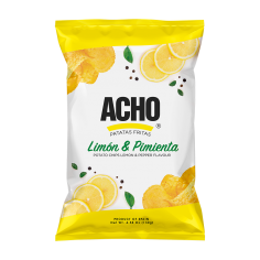 Bolsa de Patatas fritas con Limón y Pimienta Acho Peso neto 130g