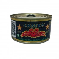 Lata de 121g de cangrejo real ruso 100% patas enteras Chatka