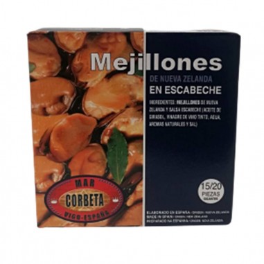 Mejillones en escabeche 15/20 piezas