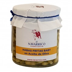 Tarro de 225 g de Habas Fritas Baby en Aceite de oliva El Navarrico