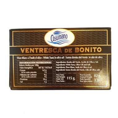 Ventresca de bonito aceite de oliva 120g