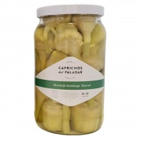 Tarro de corazones de alcachofa 26-28 piezas Peso neto g Peso escurrido g Caprichos del Paladar