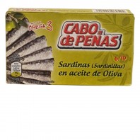 Lata de 90ml de sardinillas en aceite de oliva Cabo de Peñas 6/10 Piezas