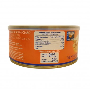 Ventresca de atún claro 900g
