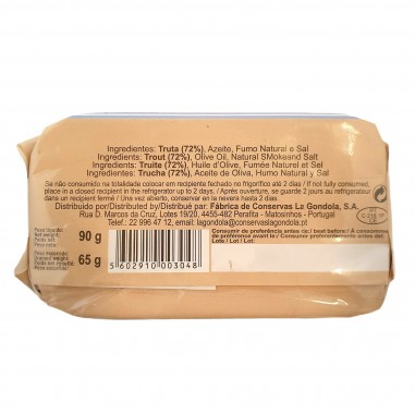 Filetes de trucha ahumados 90g
