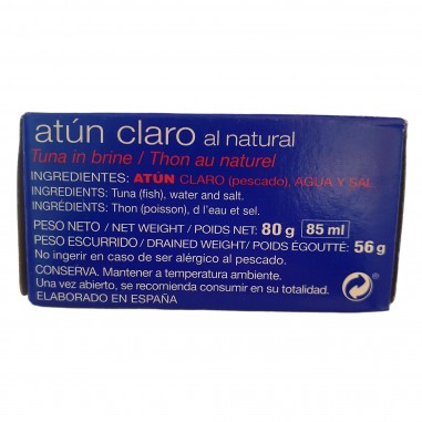Atún claro al natural 85g