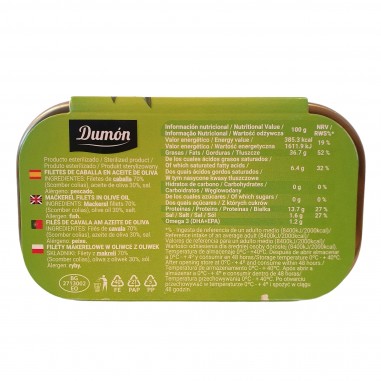Filetes de caballa en aceite de oliva 115g