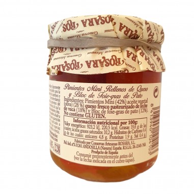 Pimientos cherry relleno foie 9/15 piezas