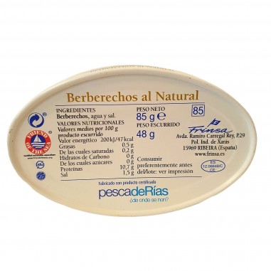 Berberechos Rías Gallegas  20/30 piezas