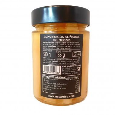 Espárragos aliñados con mostaza