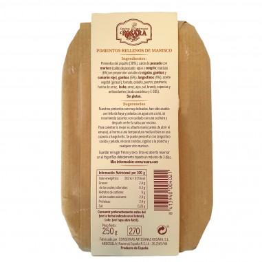 Pimientos de piquillo rellenos de marisco 250g