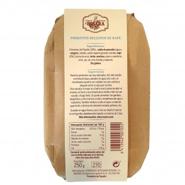 Pimientos de piquillo rellenos de rape 250g