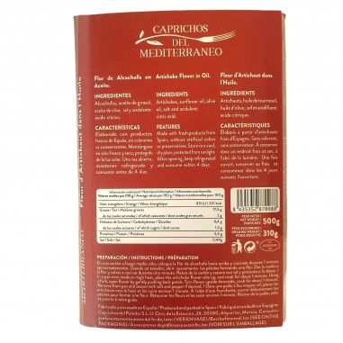 Flor de alcachofa en aceite 8 piezas