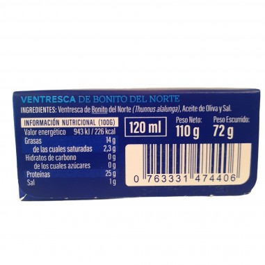 Ventresca de bonito del norte 110g