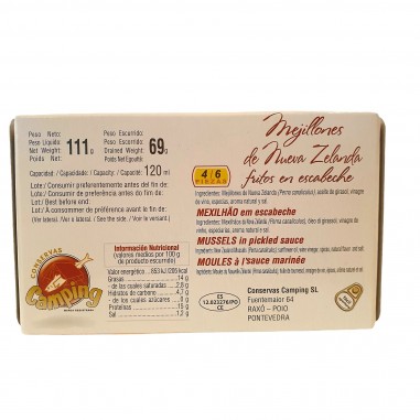 Mejillones fritos en escabeche 4/6 piezas