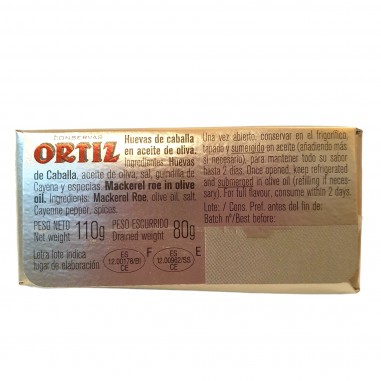 Huevas de caballa en aceite de oliva 110g