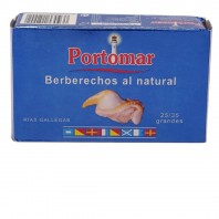Lata de 120ml de Berberechos Ría de Arosa Portomar 25/35 Piezas.