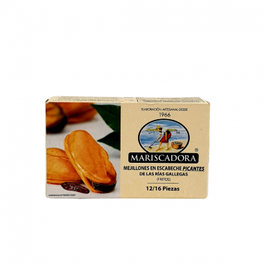 Mejillones picantes en escabeche 12/16 piezas