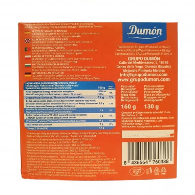 Salmón noruego al natural  160g