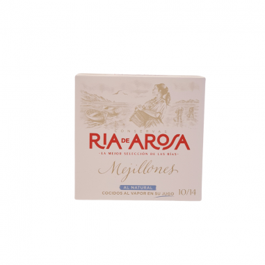 Mejillones al natural en su jugo 10/14  piezas