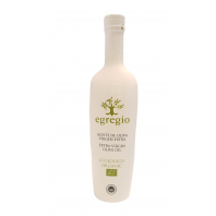 Botella de 500ml de aceite de oliva virgen extra Egregio, ecológico, variedad hojiblanca y picua