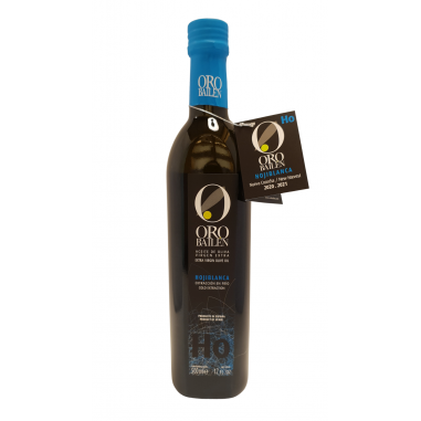 Botella cristal de 500ml de aceite de oliva virgen extra. Cosecha 2020/2021. Hojiblanca . Oro Bailén