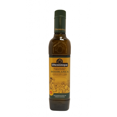 Botella de 500ml de aceite de oliva virgen extra. Hojiblanca. Oleoestepa.