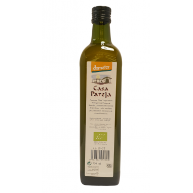 Botella de 750ml de aceite de oliva virgen extra ecológico