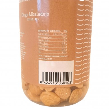 Bote de 440g de almendras fritas marcona Salmentum