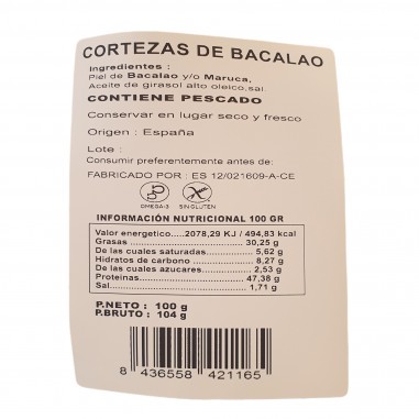 Cortezas bacalao 100g