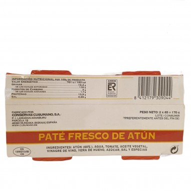 Paté de atún en escabeche 2 x 85g