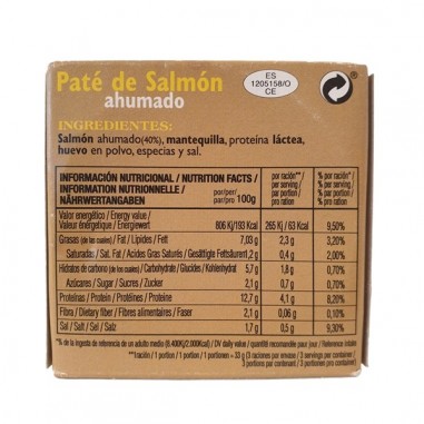 Paté de salmón ahumado 100g