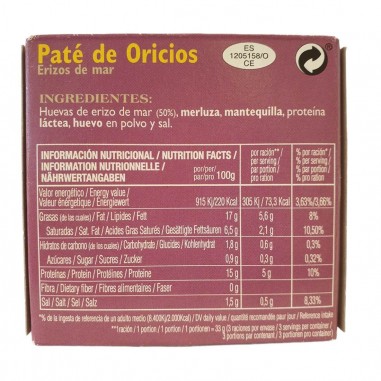 Paté de oricios 100g