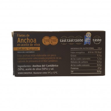 Anchoas aceite oliva 8 filetes