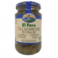 Bote de 350g. Alcaparrones en Vinagre El Faro Peso neto 350g Peso escurrido 150g Capacidad 370ml