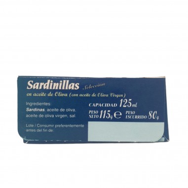 Sardinillas en aceite de oliva 20/30 piezas