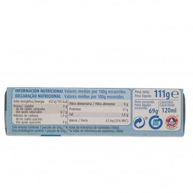 Mejillones al natural  13/18  piezas