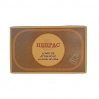 Lata de lomo de atún rojo en aceite de oliva 120g Herpac Peso neto 120g Peso escurrido 85g Capacidad 125ml
