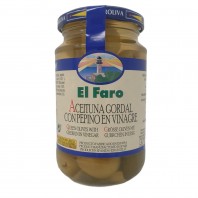 Aceituna gordal con pepinillo en vinagre 150g