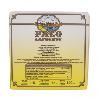 Almejas al natural 18/20 piezas