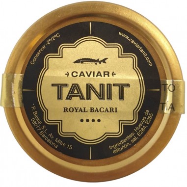 Tarro de 50gr de Caviar de Esturión Acipenser Baeri-Acipenser Nacarii Tanit