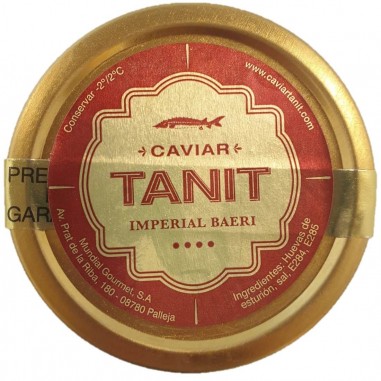 Tarro de 50 gr de Caviar de Esturión Acipenser Baeri Tanit