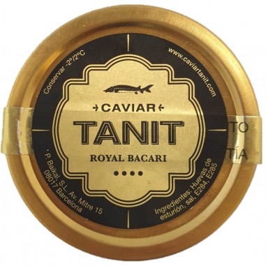 Tarro de 30gr de Caviar de Esturión Acipenser Baeri-Acipenser Nacarii Tanit
