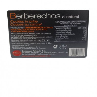 Berberechos Rías Gallegas 20/30 piezas