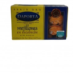 Lata de 120ml de Mejillones en escabeche fritos, grande Rías Gallegas Daporta 6/8 Gigantes