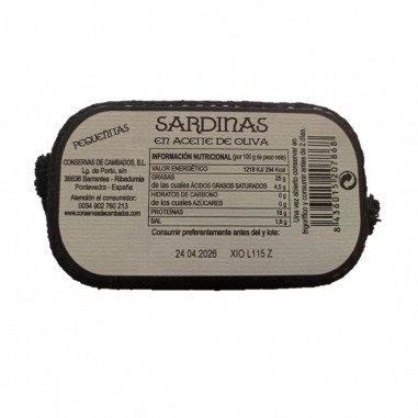Sardinillas pequeñitas en aceite de oliva 115g