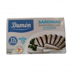 Lata de sardinillas al natural Dumón  en Salazones Diego