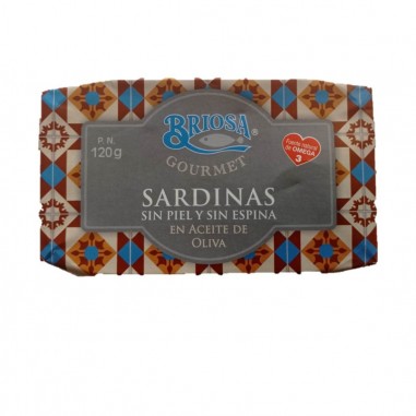 Comprar lata de Sardinas sin piel y sin espina 120g Briosa en Salazones Diego