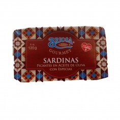 Sardinas picantes en aceite de oliva con especias Briosa en Salazones Diego
